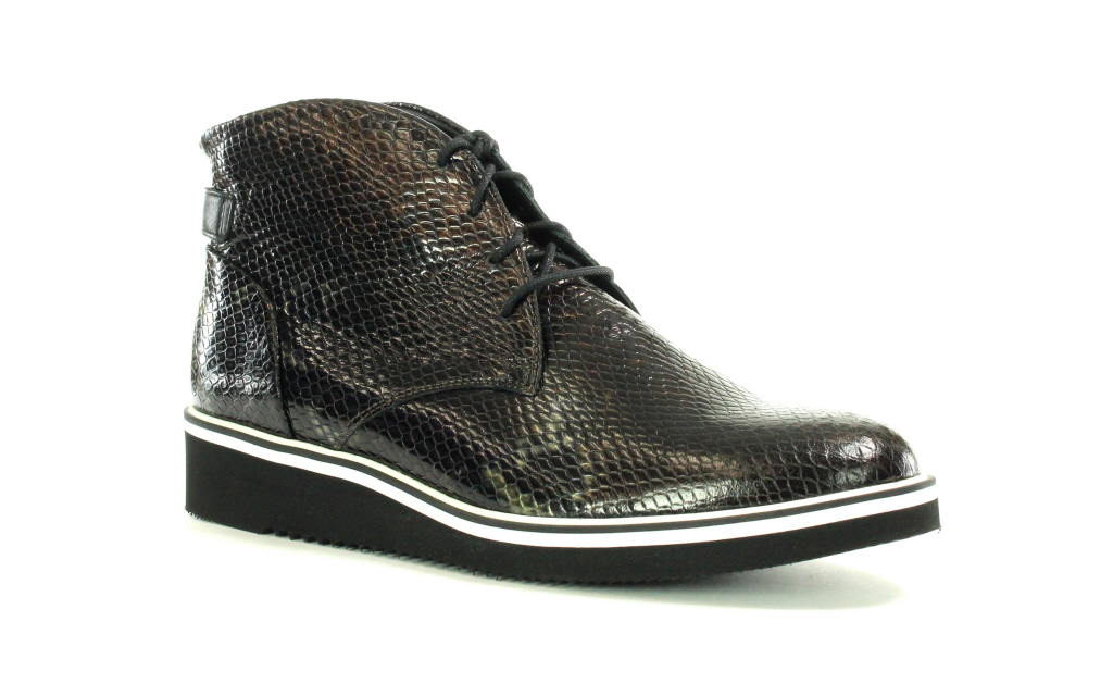 Durea Bruin Cyber Snake dames boots wijdte g