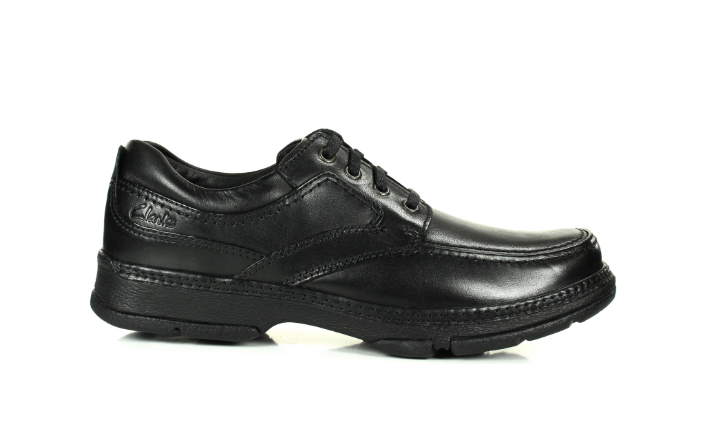 clarks star stride black leather