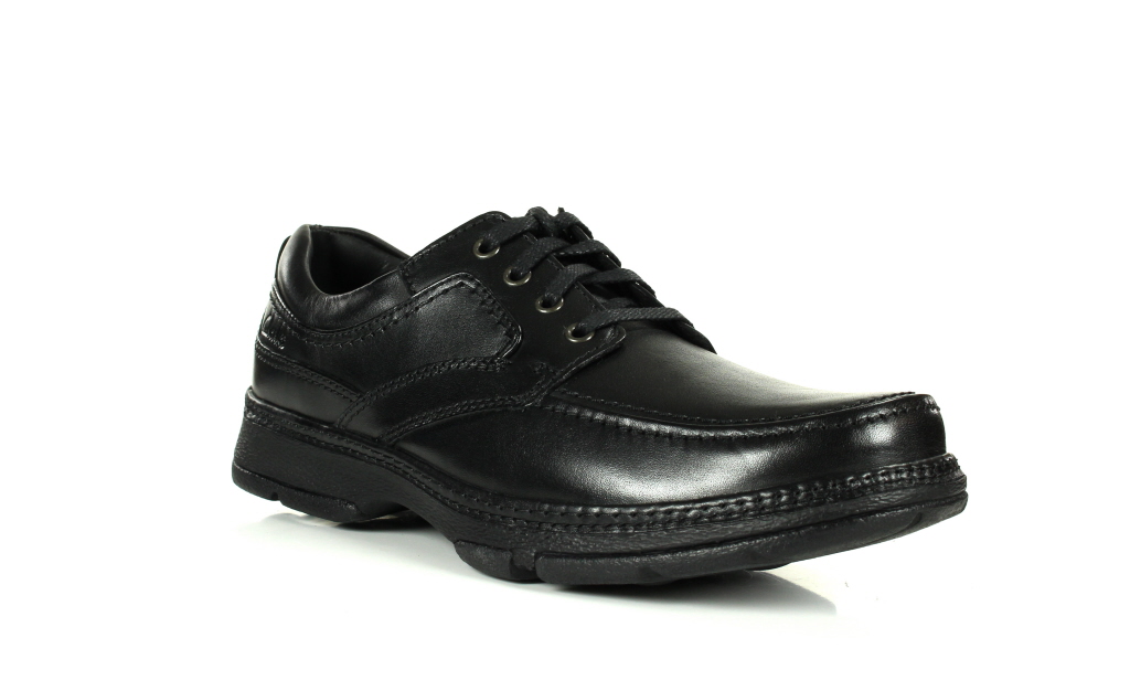 clarks star stride black leather