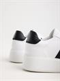 Elise wing white leather black