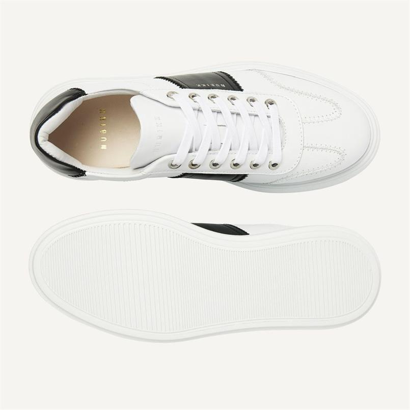 Elise wing white leather black