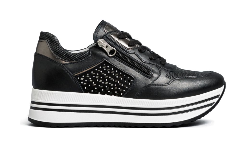 Nero Giardini dames sneakers Guanto nero black veters