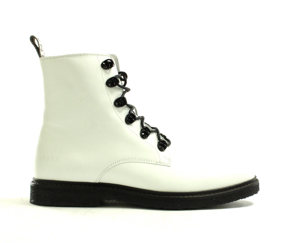 Nubikk witte dames boots met strak wit leer✓ Nubikk witte dames boots met strak wit leer✓