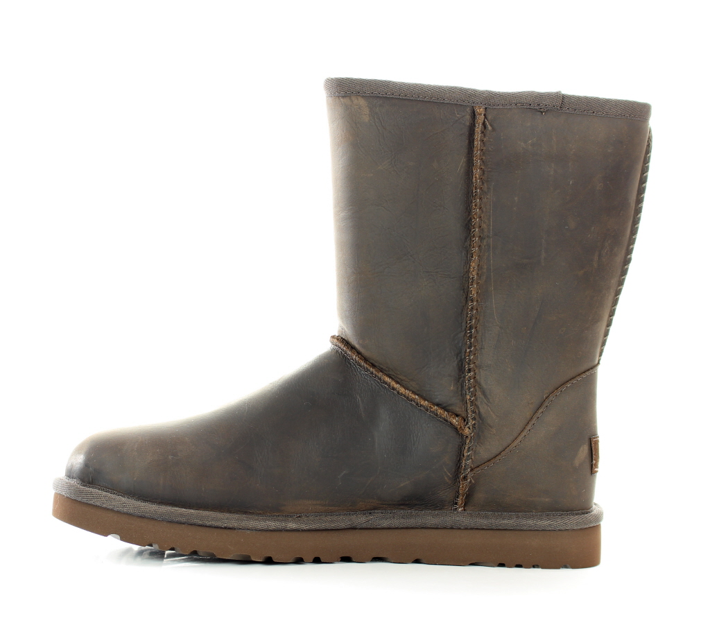 ugg classic short brown leather